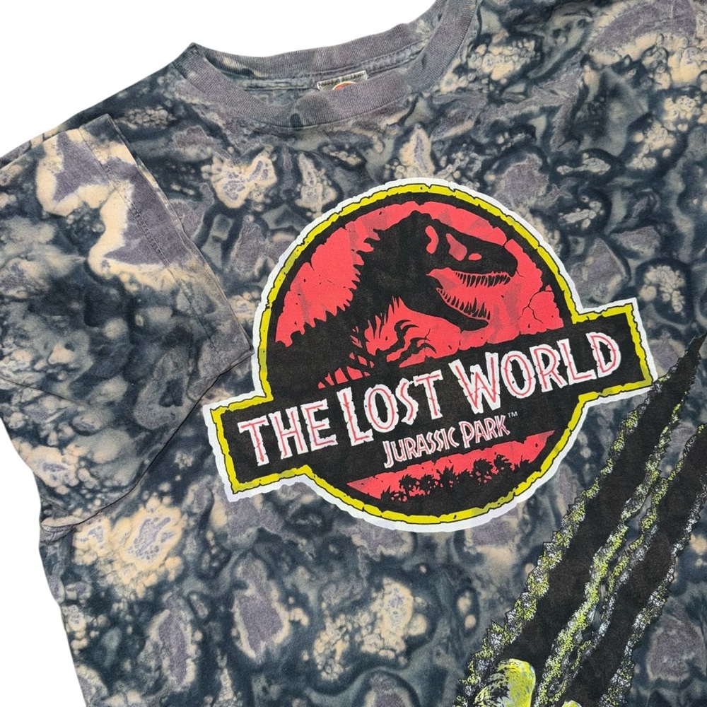 Vintage 1997 Jurassic Park The Lost World Tie Dye Shirt sz Large unisex
